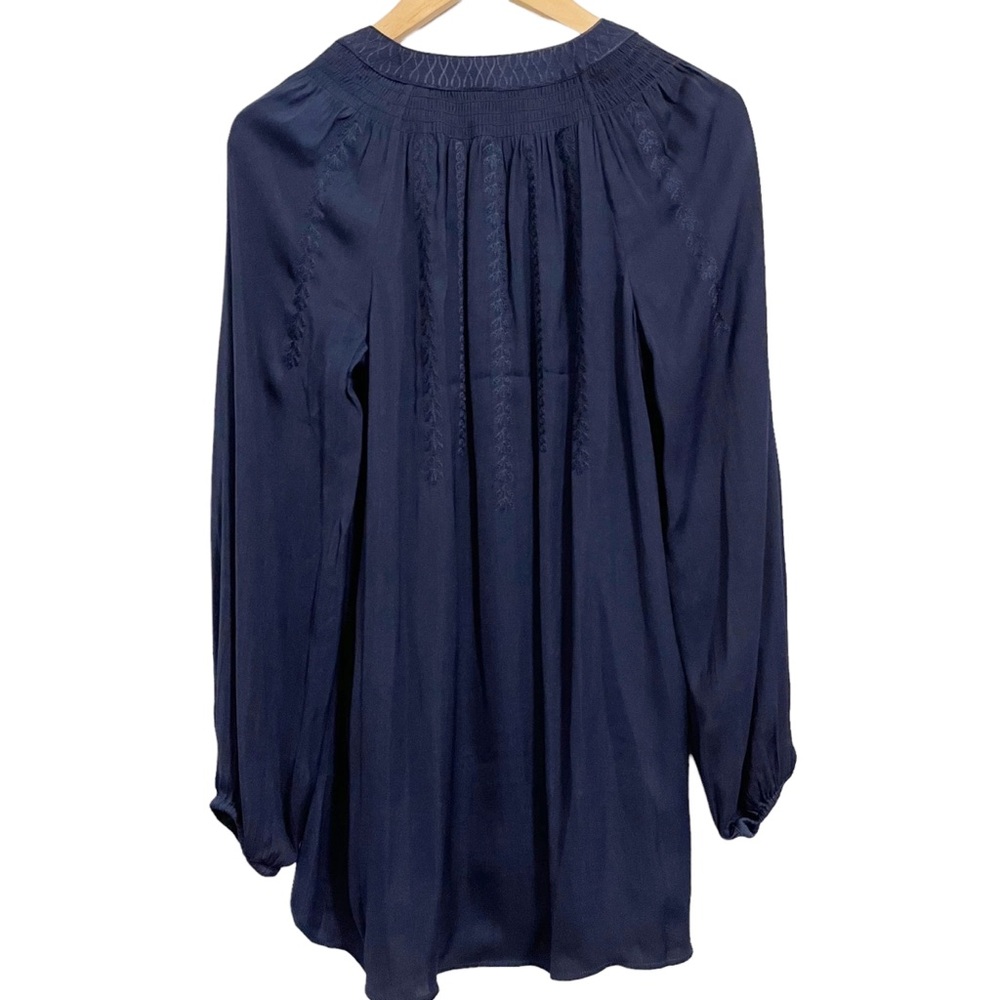 Lilly Pulitzer Navy Hollis Embroidered Tunic Top Small - Picture 3 of 9